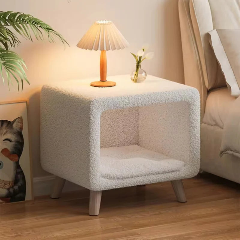 CaniPaw™ CozyHide Modern Pet House & Side Table